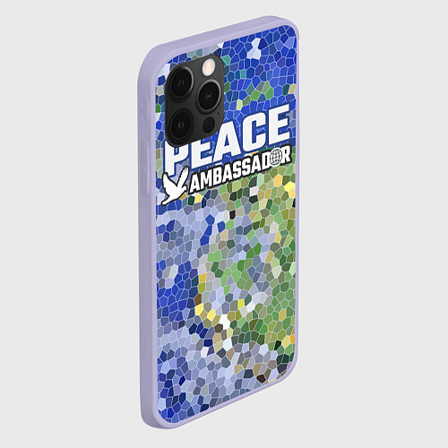 Чехол iPhone 12 Pro Peace Ambassador Посол мира / 3D-Светло-сиреневый – фото 2