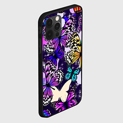 Чехол для iPhone 12 Pro Бабочки Butterflies, цвет: 3D-черный — фото 2