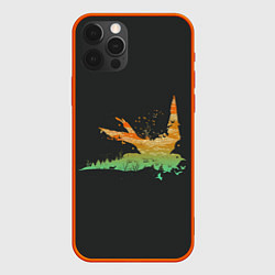 Чехол для iPhone 12 Pro Душа природы - птица, цвет: 3D-красный