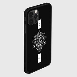 Чехол для iPhone 12 Pro Серебряный самурай, цвет: 3D-черный — фото 2