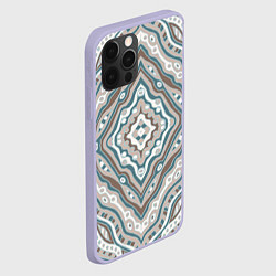 Чехол для iPhone 12 Pro Абстракция Узор голубого цвета, цвет: 3D-светло-сиреневый — фото 2