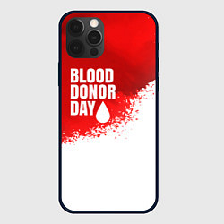 Чехол для iPhone 12 Pro День донора, цвет: 3D-черный