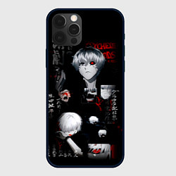 Чехол для iPhone 12 Pro Токийский Гуль Иероглифы Tokyo Ghoul, цвет: 3D-черный