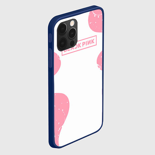 Чехол iPhone 12 Pro Black pink / 3D-Тёмно-синий – фото 2