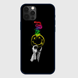 Чехол для iPhone 12 Pro NIRVANA цветной дым, цвет: 3D-черный