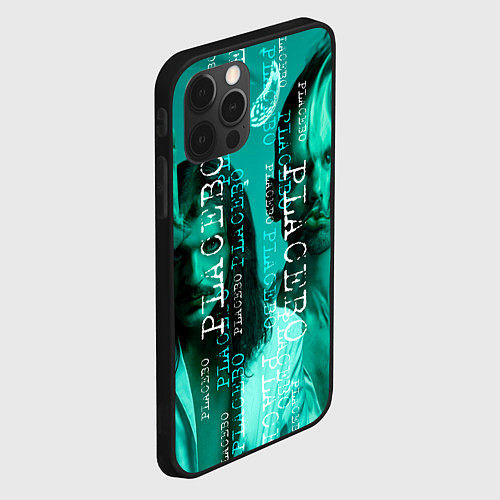 Чехол iPhone 12 Pro Placebo - turquoise / 3D-Черный – фото 2