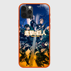 Чехол для iPhone 12 Pro Атака на титановAttack on Titan, цвет: 3D-красный
