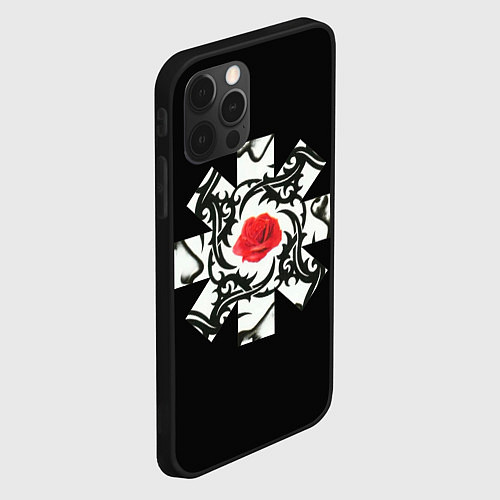 Чехол iPhone 12 Pro RHCP Logo Red Rose / 3D-Черный – фото 2