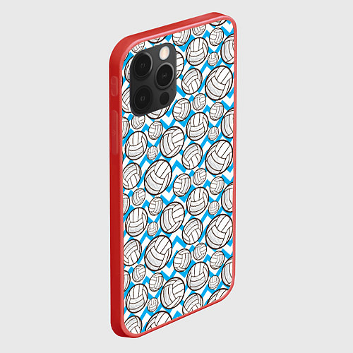 Чехол iPhone 12 Pro Мячи Волейбольные / 3D-Красный – фото 2