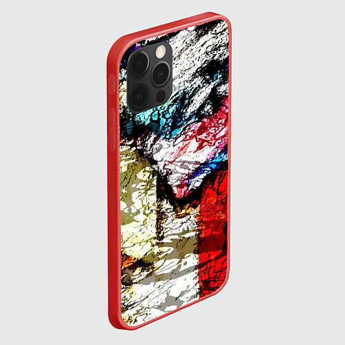 Чехол iPhone 12 Pro Fashion pattern Abstraction Impression / 3D-Красный – фото 2