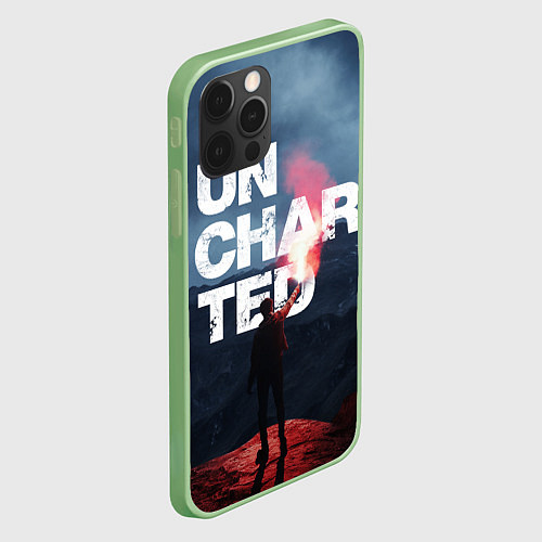 Чехол iPhone 12 Pro Uncharted Анчартед На картах не значится / 3D-Салатовый – фото 2