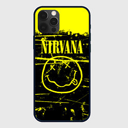 Чехол для iPhone 12 Pro NIRVANA гранж, цвет: 3D-черный