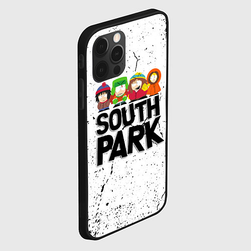 Чехол iPhone 12 Pro Южный парк мультфильм - персонажи South Park / 3D-Черный – фото 2