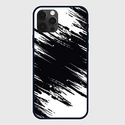 Чехол для iPhone 12 Pro БЕЛАЯ КРАСКА БРЫЗГИ, цвет: 3D-черный