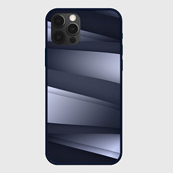 Чехол для iPhone 12 Pro Серо-белая Волна, цвет: 3D-черный