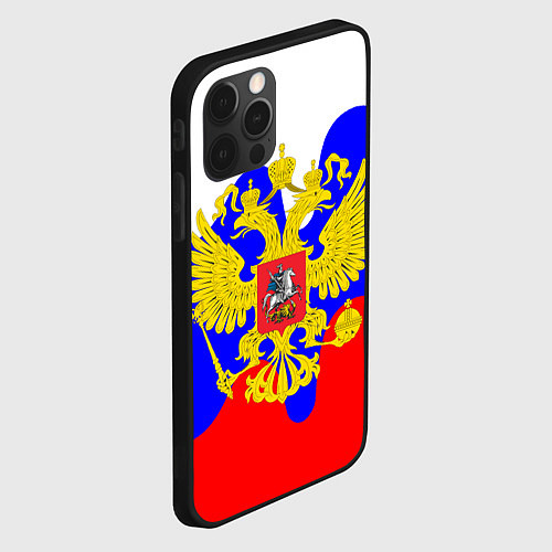 Чехол iPhone 12 Pro Герб россии герб / 3D-Черный – фото 2