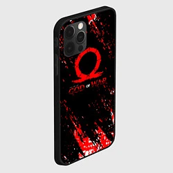 Чехол для iPhone 12 Pro God of war брызги, цвет: 3D-черный — фото 2