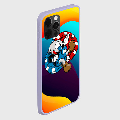 Чехол iPhone 12 Pro Cuphead Чашечки / 3D-Светло-сиреневый – фото 2