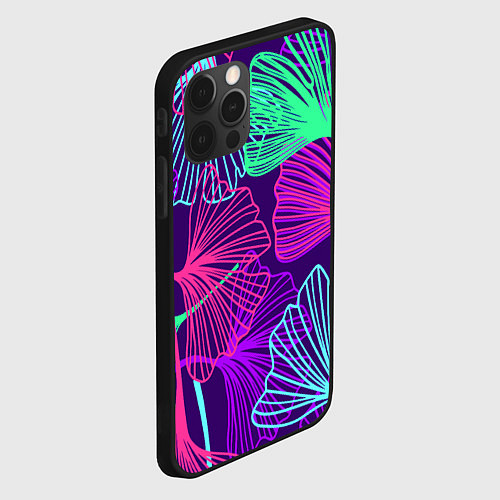 Чехол iPhone 12 Pro Neon color pattern Fashion 2023 / 3D-Черный – фото 2