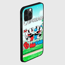 Чехол для iPhone 12 Pro Cuphead Красная и синяя чашечка, цвет: 3D-черный — фото 2