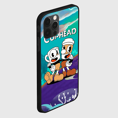 Чехол iPhone 12 Pro Cuphead чашечка кофе / 3D-Черный – фото 2