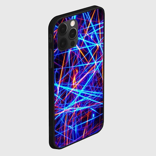 Чехол iPhone 12 Pro Neon pattern Fashion 2055 / 3D-Черный – фото 2