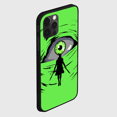 Чехол iPhone 12 Pro ГЛАЗ САМУРАЯ / 3D-Черный – фото 2