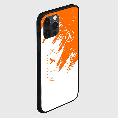 Чехол iPhone 12 Pro Half-life texture / 3D-Черный – фото 2