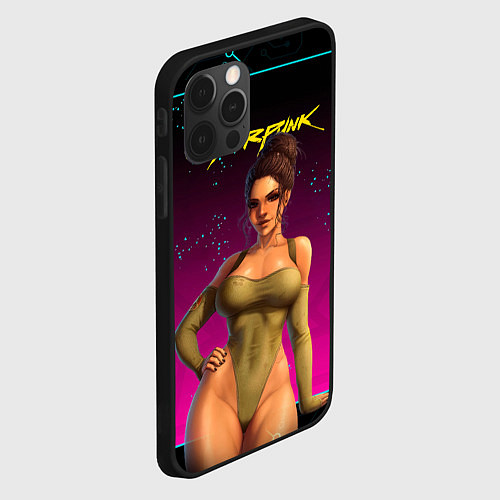 Чехол iPhone 12 Pro Sexy сyberpunk Panam 18 / 3D-Черный – фото 2