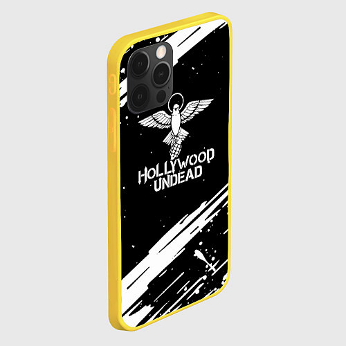 Чехол iPhone 12 Pro Hollywood undead logo / 3D-Желтый – фото 2