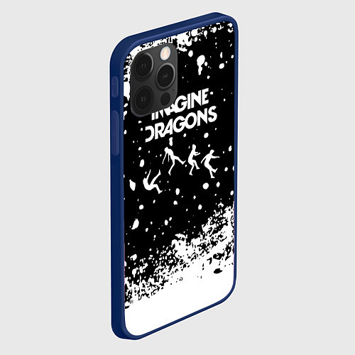Чехол iPhone 12 Pro Imagine dragons rock / 3D-Тёмно-синий – фото 2