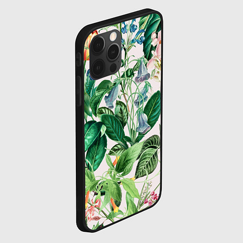 Чехол iPhone 12 Pro Цветы Яркое Лето / 3D-Черный – фото 2