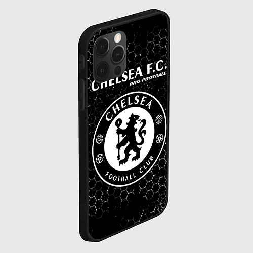 Чехол iPhone 12 Pro CHELSEA Pro Football Соты / 3D-Черный – фото 2