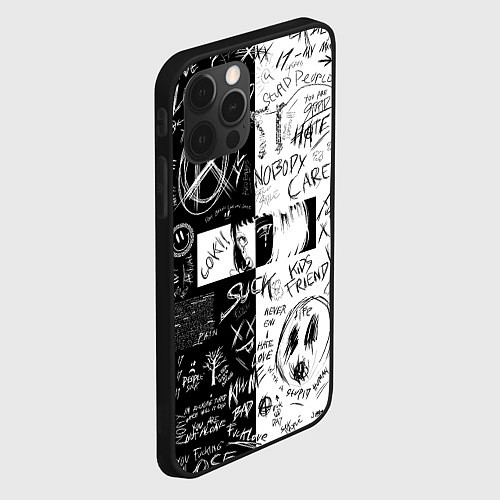 Чехол iPhone 12 Pro Anime BLACK WHITE EYES / 3D-Черный – фото 2