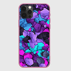 Чехол для iPhone 12 Pro Магические кристаллы, цвет: 3D-малиновый