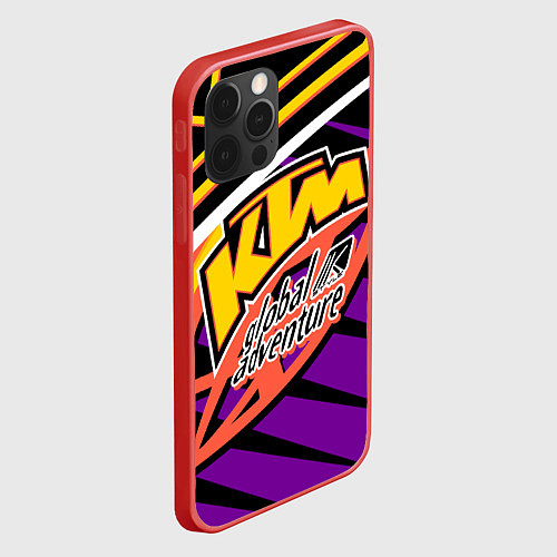 Чехол iPhone 12 Pro KTM VINTAGE 90S / 3D-Красный – фото 2