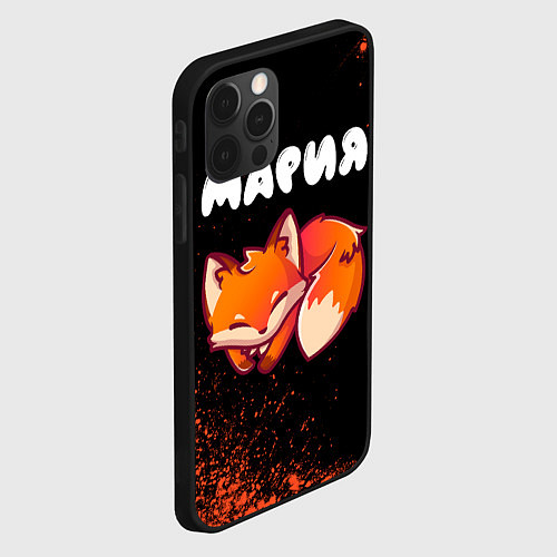 Чехол iPhone 12 Pro Мария ЛИСИЧКА Краска / 3D-Черный – фото 2