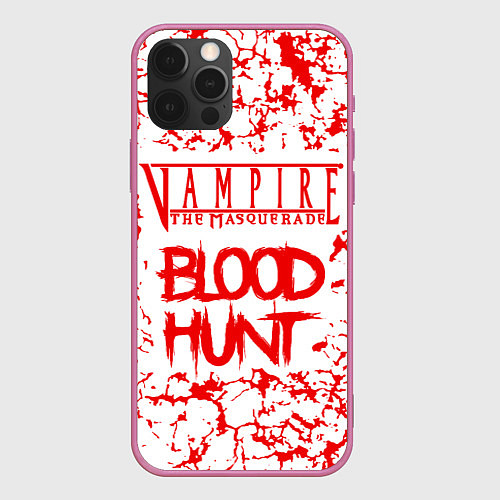 Чехол iPhone 12 Pro Vampire The Masquerade Bloodhunt, лого / 3D-Малиновый – фото 1