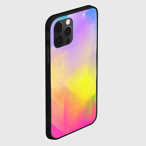 Чехол iPhone 12 Pro Красочный неон / 3D-Черный – фото 2