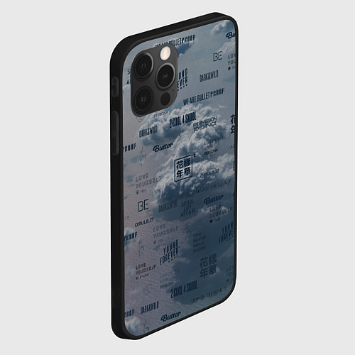 Чехол iPhone 12 Pro BTS Дискография / 3D-Черный – фото 2