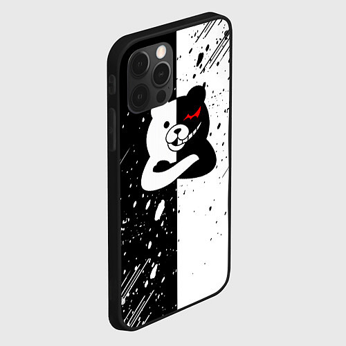 Чехол iPhone 12 Pro Monokuma брызги / 3D-Черный – фото 2