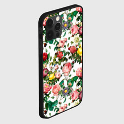 Чехол для iPhone 12 Pro Узор из летних роз Summer Roses Pattern, цвет: 3D-черный — фото 2