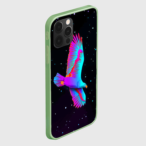 Чехол iPhone 12 Pro Eagle Space Neon / 3D-Салатовый – фото 2