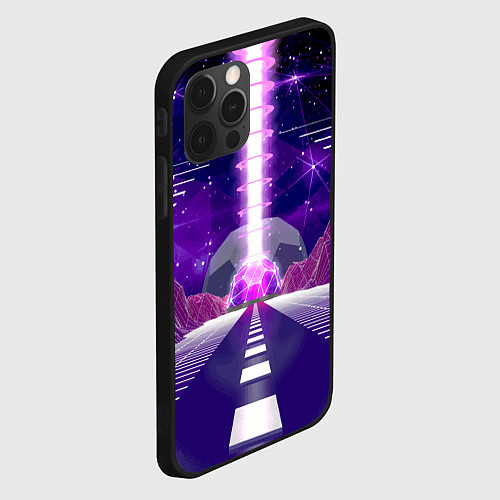 Чехол iPhone 12 Pro Vaporwave Neon Space / 3D-Черный – фото 2