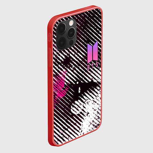 Чехол iPhone 12 Pro BTS КРАСКА / 3D-Красный – фото 2