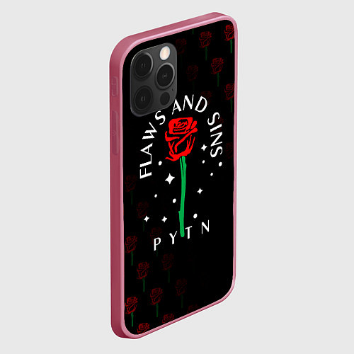 Чехол iPhone 12 Pro Payton Moormeie: пейтон моормиер pattern / 3D-Малиновый – фото 2