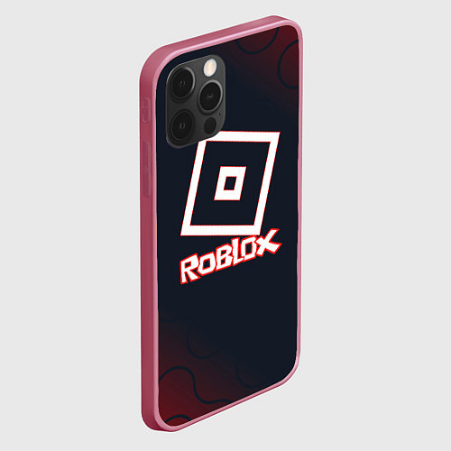 Чехол iPhone 12 Pro Roblox : logo / 3D-Малиновый – фото 2