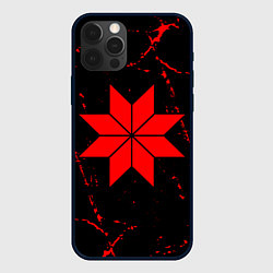 Чехол для iPhone 12 Pro СИМВОЛЫ РУСИ - АЛАТЫРЬ - Гранж, цвет: 3D-черный