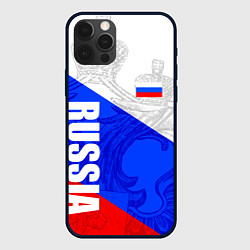 Чехол для iPhone 12 Pro RUSSIA - SPORTWEAR - ТРИКОЛОР, цвет: 3D-черный