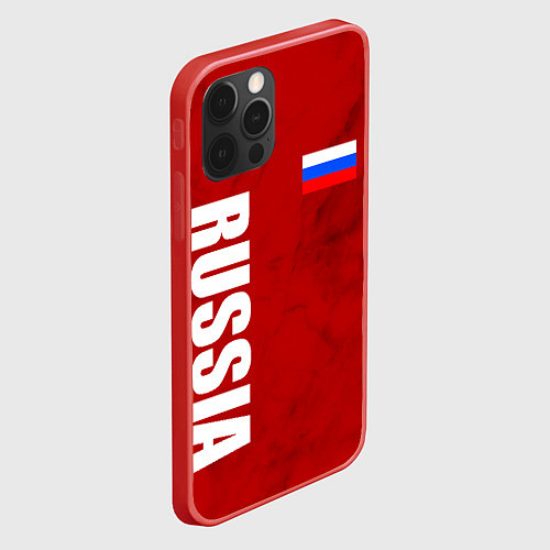 Чехол iPhone 12 Pro RUSSIA - RED EDITION - SPORTWEAR / 3D-Красный – фото 2